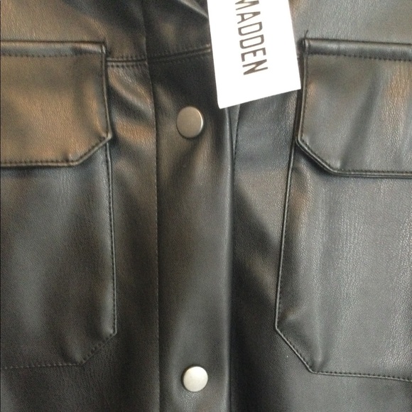 Steve Madden Faux Shacket, Size S, Black - Picture 4 of 6